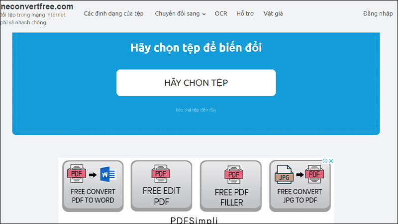 Online Convert Free là phần mềm chuyển đổi file online miễn phí 